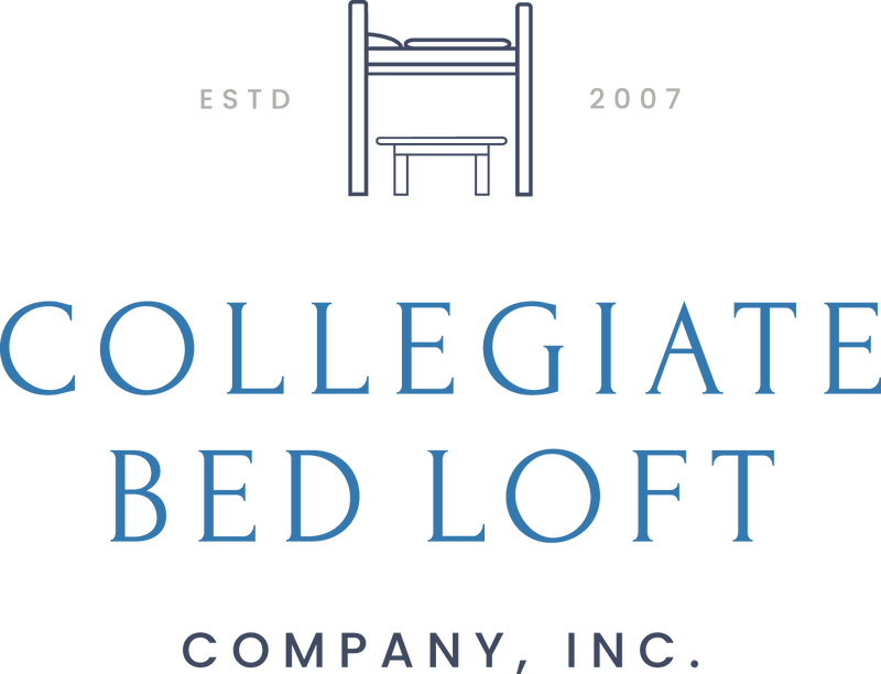 Welcome to Collegiate Bed Loft Company. We are your one stop shop for all your college dorm room needs. We have bed lofts, rugs, safes, desk shelves, headboards and much more.